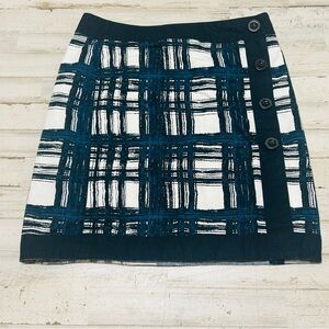 Ann Taylor Geometric Abstract Straight Pencil Skirt Women’s Size 6 Zip Cotton